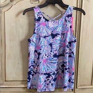 Lilly Pulitzer Kristen Top in Deep Sea Navy